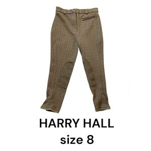 Harry Hall Child’s  Crown Equestrian Horse Riding Pant Brown Unisex Sz 8 Regular